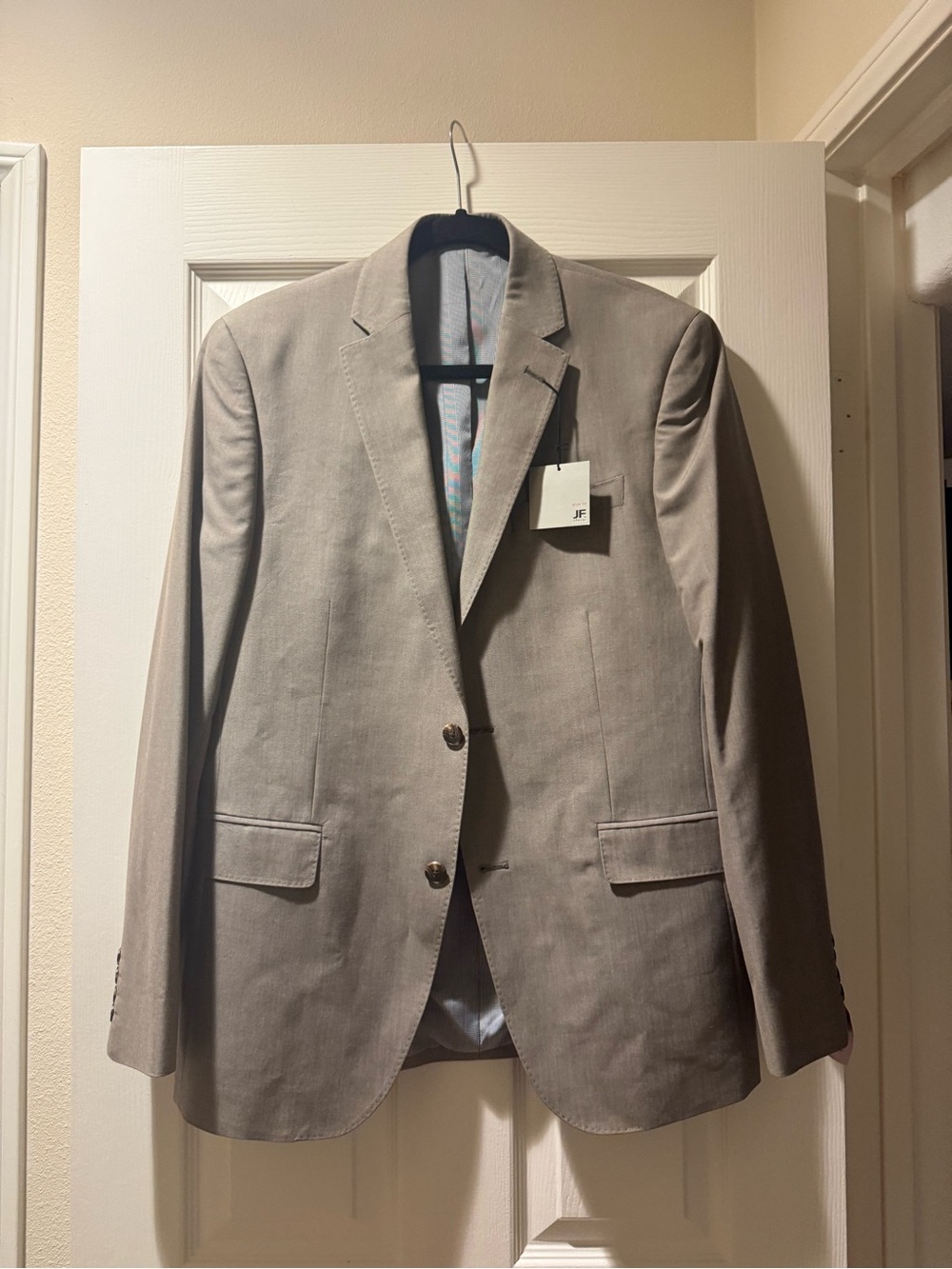 JF J.Ferrar Light Beige Men's Sport Coat Blazer